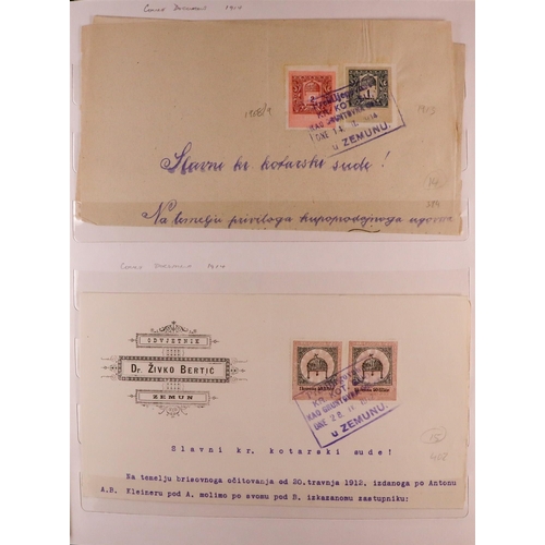 296 - AUSTRIA AUSTRIA & AREAS POSTCARDS & COVERS 1810-1940's collection in six volumes, includes pre-stamp... 