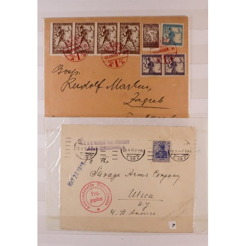 296 - AUSTRIA AUSTRIA & AREAS POSTCARDS & COVERS 1810-1940's collection in six volumes, includes pre-stamp... 