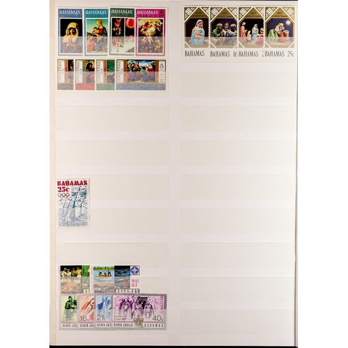 304 - BAHAMAS 1863 - 1977 COLLECTION of mint & used stamps on protective pages, around 40 fiscally-used Ch... 