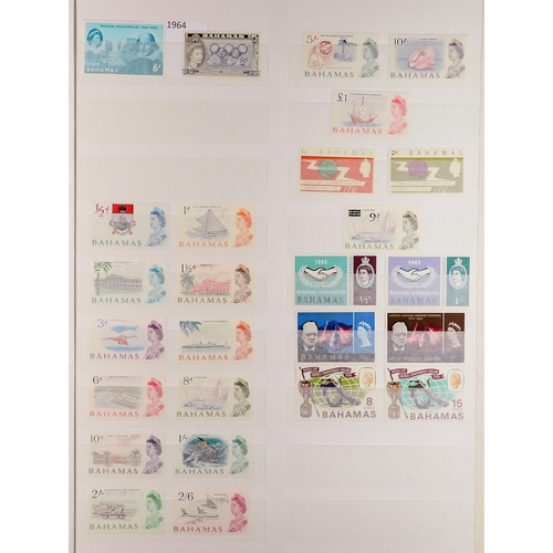 304 - BAHAMAS 1863 - 1977 COLLECTION of mint & used stamps on protective pages, around 40 fiscally-used Ch... 