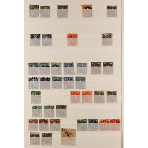 320 - BARBADOS 1852 - 1898 COLLECTION of 300+ used stamps on pages from a stock book, note around 150 'Bri... 