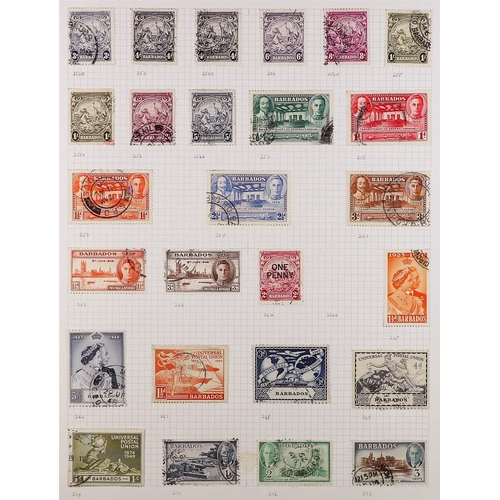 322 - BARBADOS 1852 - 1980 USED COLLECTION of around 500 stamps & miniature sheets in album, comprehensive... 