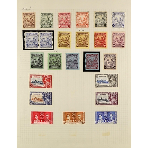 329 - BARBADOS 1892 - 1950 COLLECTION of approx 140 mint stamps on album pages, note 1892 set to 10d; 1897... 