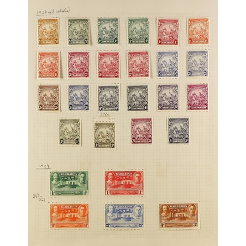 329 - BARBADOS 1892 - 1950 COLLECTION of approx 140 mint stamps on album pages, note 1892 set to 10d; 1897... 