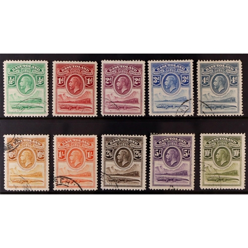 335 - BASUTOLAND 1933 Crocodile set, SG 1/10, fine used. Cat. £400 (10 stamps) Lot 335 [c]