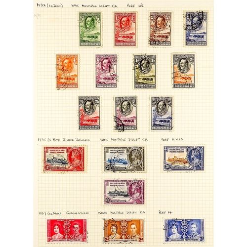 341 - BECHUANALAND 1904 - 1949 COLLECTION of around 80 fine used stamps on pages, includes sets, higher va... 