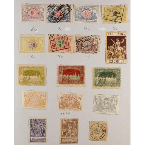 346 - BELGIUM 1860s - 1999 'CRAMMED ALBUMS' a substantial collection of mint & used stamps untidily arrang... 