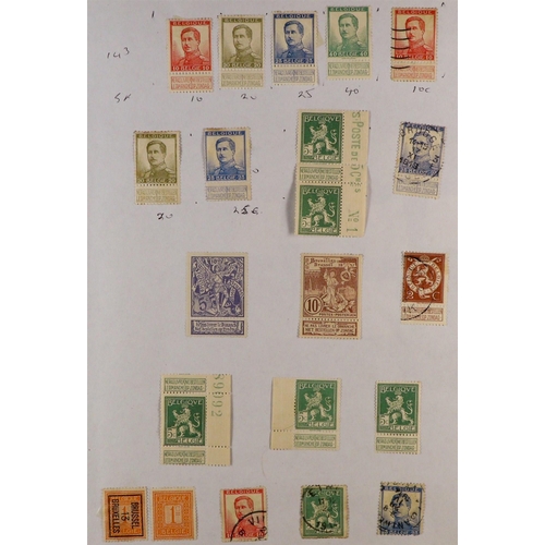 346 - BELGIUM 1860s - 1999 'CRAMMED ALBUMS' a substantial collection of mint & used stamps untidily arrang... 