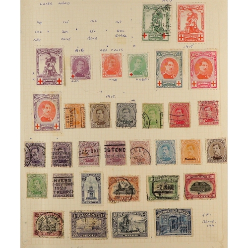 346 - BELGIUM 1860s - 1999 'CRAMMED ALBUMS' a substantial collection of mint & used stamps untidily arrang... 