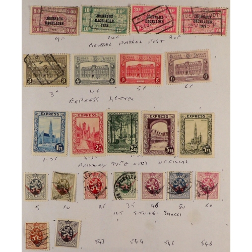 346 - BELGIUM 1860s - 1999 'CRAMMED ALBUMS' a substantial collection of mint & used stamps untidily arrang... 