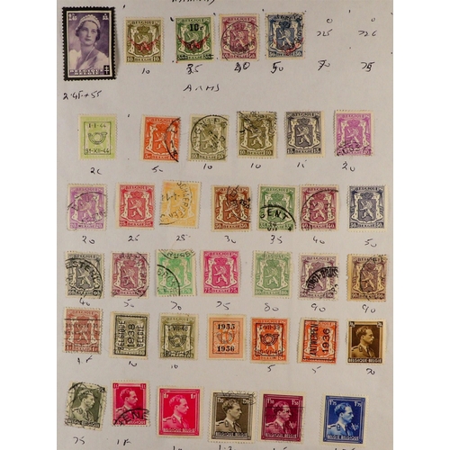 346 - BELGIUM 1860s - 1999 'CRAMMED ALBUMS' a substantial collection of mint & used stamps untidily arrang... 