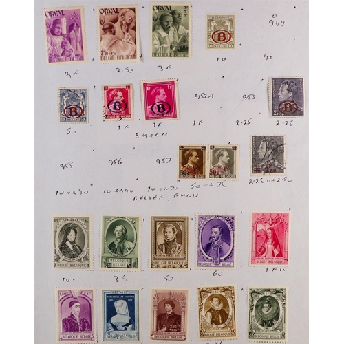 346 - BELGIUM 1860s - 1999 'CRAMMED ALBUMS' a substantial collection of mint & used stamps untidily arrang... 