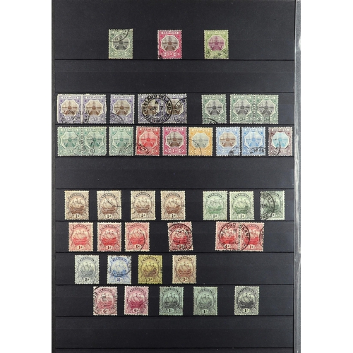 352 - BERMUDA 1865 - 1936 USED COLLECTION of 170+ stamps on protective pages, 1875 1d on 1s, 1902-10 Dock ... 