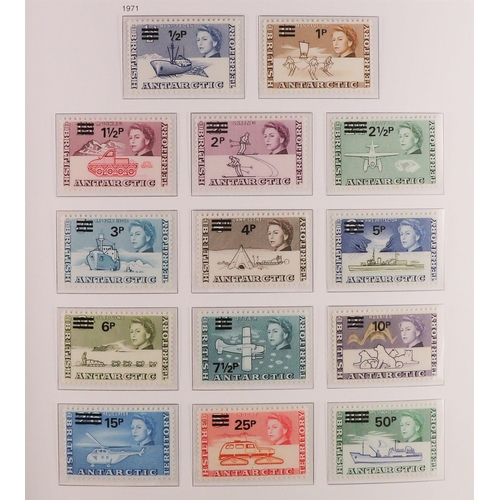 364 - BR. ANTARCTIC TERR. 1963 - 2005 COMPLETE NHM COLLECTION on Davo pages. Also includes a selection of ... 