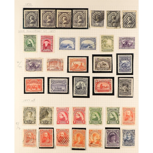 400 - CANADA - NEWFOUNDLAND 1857 - 1944 COLLECTION of 180+ mint & used stamps on 7 album pages, note 1857-... 