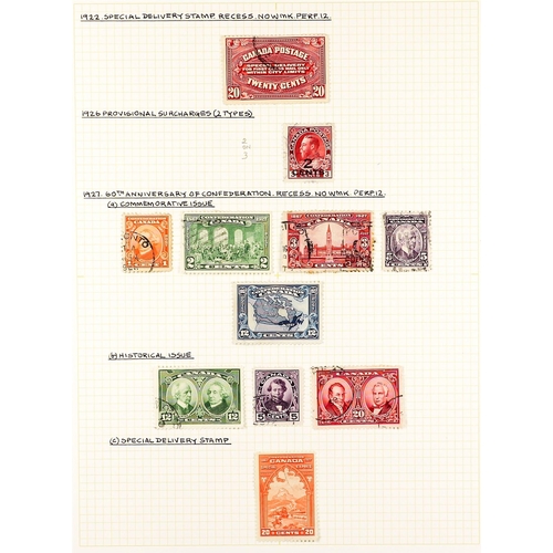 410 - CANADA 1912 - 1935 USED COLLECTION. A comprehensive collection of KGV stamps on pages, many sets, mu... 