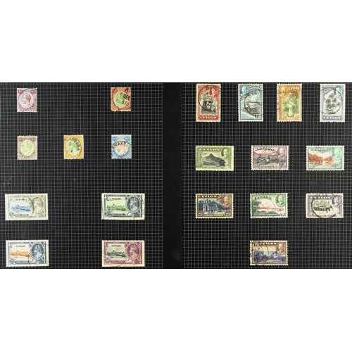 428 - CEYLON 1912-1947 USED COLLECTION on pages, includes 1912-25 set to 20r, 1921-32 set to 20r & 1927-29... 