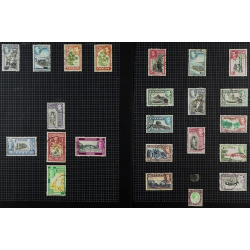 428 - CEYLON 1912-1947 USED COLLECTION on pages, includes 1912-25 set to 20r, 1921-32 set to 20r & 1927-29... 