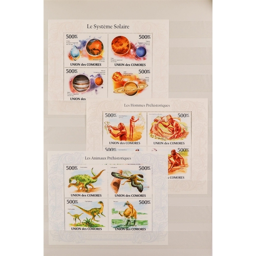 435 - COMORES 2008 - 2010 MINIATURE SHEETS never hinged mint collection of over 120 items. Lot 435 [b]