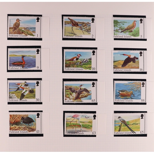 44 - COMMONWEALTH ISLANDS - NEVER HINGED MINT COLLECTION IN 16 ALBUMS with extensive sets and miniature s... 