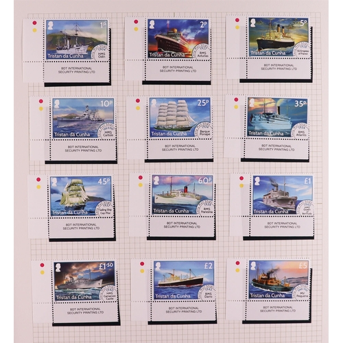 44 - COMMONWEALTH ISLANDS - NEVER HINGED MINT COLLECTION IN 16 ALBUMS with extensive sets and miniature s... 