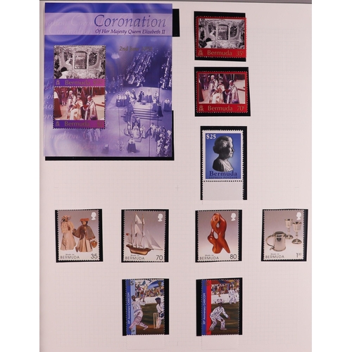 44 - COMMONWEALTH ISLANDS - NEVER HINGED MINT COLLECTION IN 16 ALBUMS with extensive sets and miniature s... 