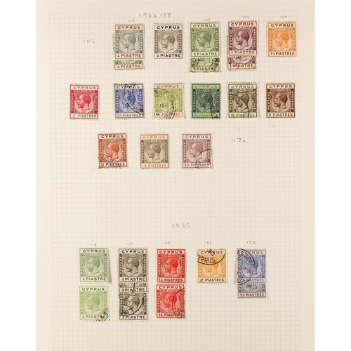 444 - CYPRUS 1880 - 1960 COLLECTION of approx. 140 mint and used stamps on album pages, note 1880 1d red p... 