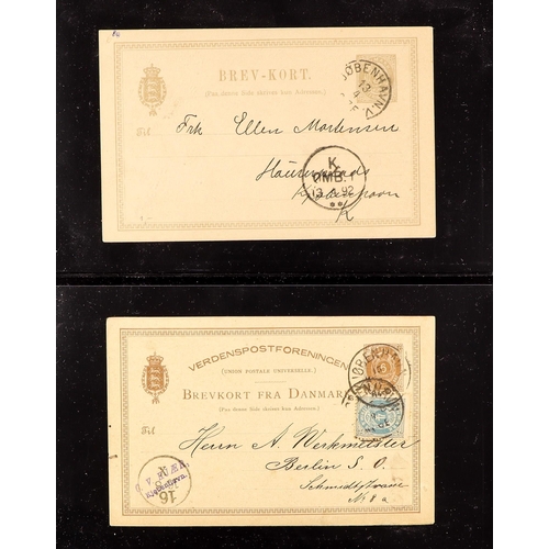 DENMARK POSTAL STATIONERY 1880's - 1999 collection of 250+ used postal ...