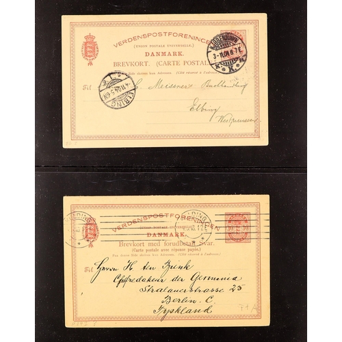 DENMARK POSTAL STATIONERY 1880's - 1999 collection of 250+ used postal ...