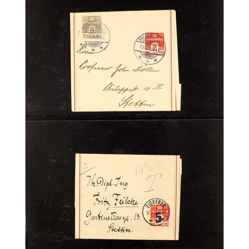 DENMARK POSTAL STATIONERY 1880's - 1999 collection of 250+ used postal ...