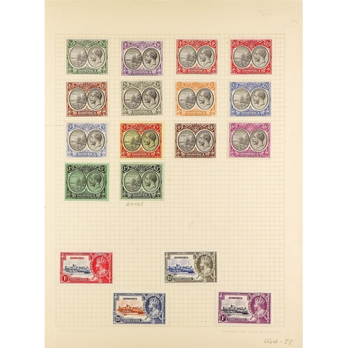 455 - DOMINICA 1886 - 1972 MINT COLLECTION on album pages (approx 280 stamps) Lot 455 [b]