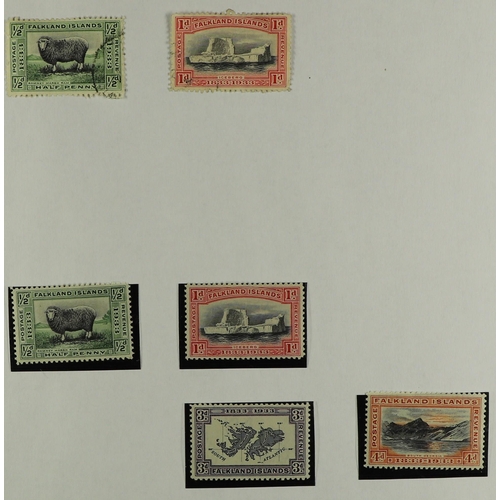 471 - FALKLAND IS. 1891-2000's COLLECTION in album, includes 1891-1902 set mint incl 2½d Prussian blue (BP... 