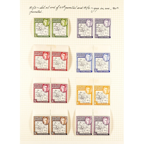 477 - FALKLAND IS. DEPS. 1944 - 1970 MINT COLLECTION of approx 300 stamps on album pages, comprehensive wi... 