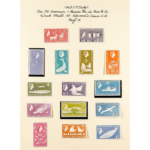 477 - FALKLAND IS. DEPS. 1944 - 1970 MINT COLLECTION of approx 300 stamps on album pages, comprehensive wi... 