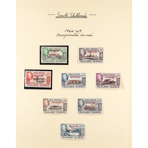 477 - FALKLAND IS. DEPS. 1944 - 1970 MINT COLLECTION of approx 300 stamps on album pages, comprehensive wi... 