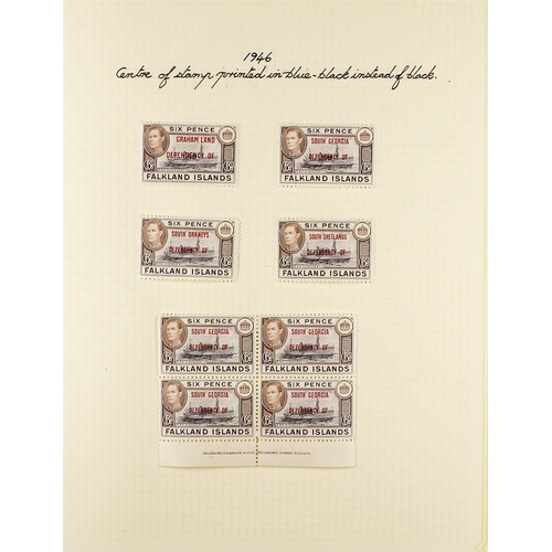 477 - FALKLAND IS. DEPS. 1944 - 1970 MINT COLLECTION of approx 300 stamps on album pages, comprehensive wi... 