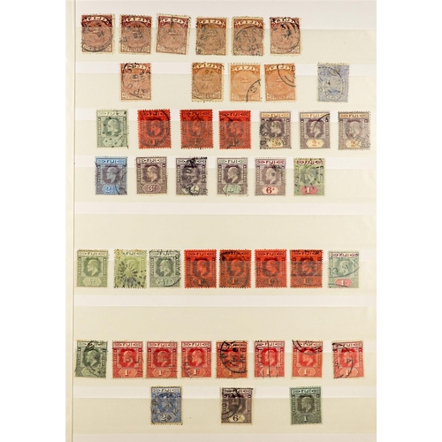 483 - FIJI 1871 - 1935 USED COLLECTION on protective pages, note 1871 1d blue & 6d rose, 1872 2c on 1d, 18... 