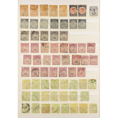 483 - FIJI 1871 - 1935 USED COLLECTION on protective pages, note 1871 1d blue & 6d rose, 1872 2c on 1d, 18... 