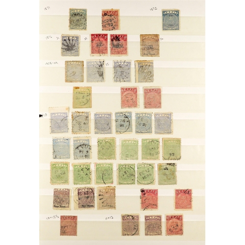 483 - FIJI 1871 - 1935 USED COLLECTION on protective pages, note 1871 1d blue & 6d rose, 1872 2c on 1d, 18... 