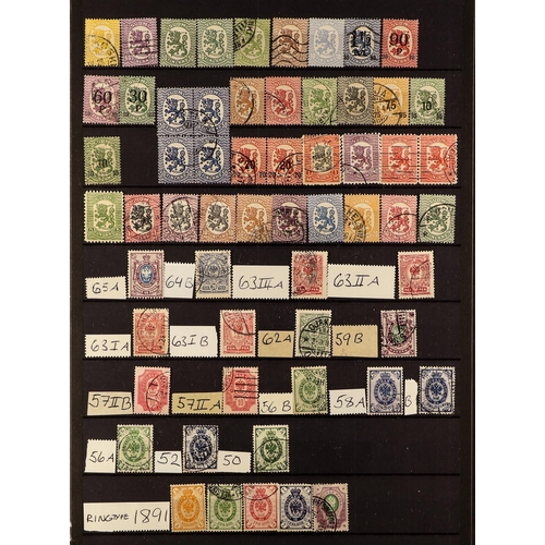 493 - FINLAND 1860 - 2010's ACCUMULATION IN CARTON of mint / never hinged mint & used stamps and miniature... 