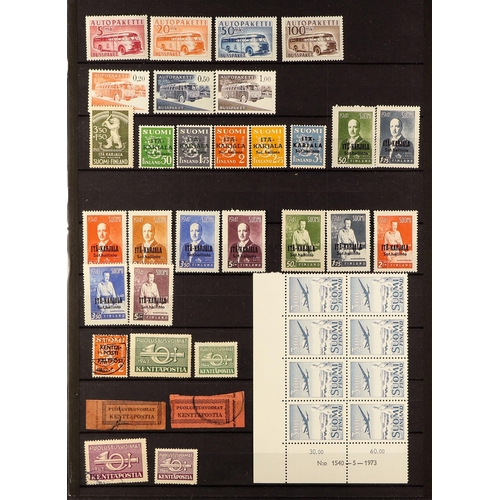 493 - FINLAND 1860 - 2010's ACCUMULATION IN CARTON of mint / never hinged mint & used stamps and miniature... 