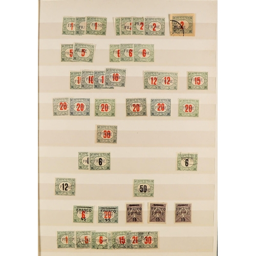 497 - FIUME 1918 - 1924 ACCUMULATION of around 1500 mint & used stamps in stockbook, various overprints on... 