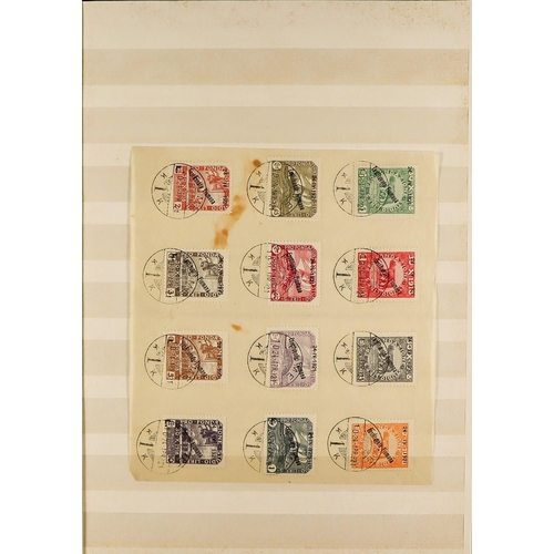 497 - FIUME 1918 - 1924 ACCUMULATION of around 1500 mint & used stamps in stockbook, various overprints on... 