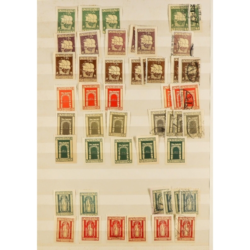 497 - FIUME 1918 - 1924 ACCUMULATION of around 1500 mint & used stamps in stockbook, various overprints on... 