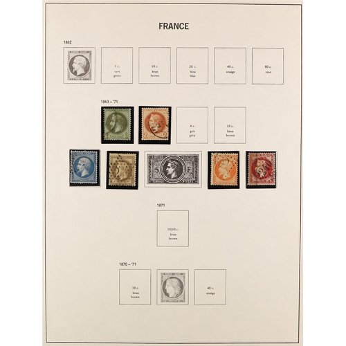 501 - FRANCE 1853 - 1976 COLLECTION of approx 1500 mint / used stamps in Davo France album, many better st... 