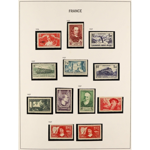 501 - FRANCE 1853 - 1976 COLLECTION of approx 1500 mint / used stamps in Davo France album, many better st... 