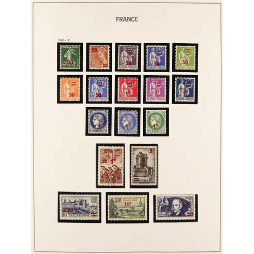 501 - FRANCE 1853 - 1976 COLLECTION of approx 1500 mint / used stamps in Davo France album, many better st... 