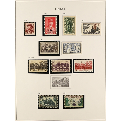 501 - FRANCE 1853 - 1976 COLLECTION of approx 1500 mint / used stamps in Davo France album, many better st... 