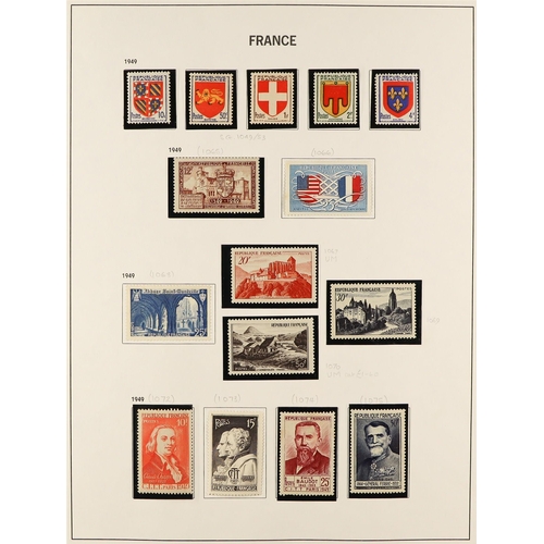 501 - FRANCE 1853 - 1976 COLLECTION of approx 1500 mint / used stamps in Davo France album, many better st... 