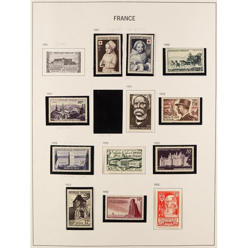 501 - FRANCE 1853 - 1976 COLLECTION of approx 1500 mint / used stamps in Davo France album, many better st... 